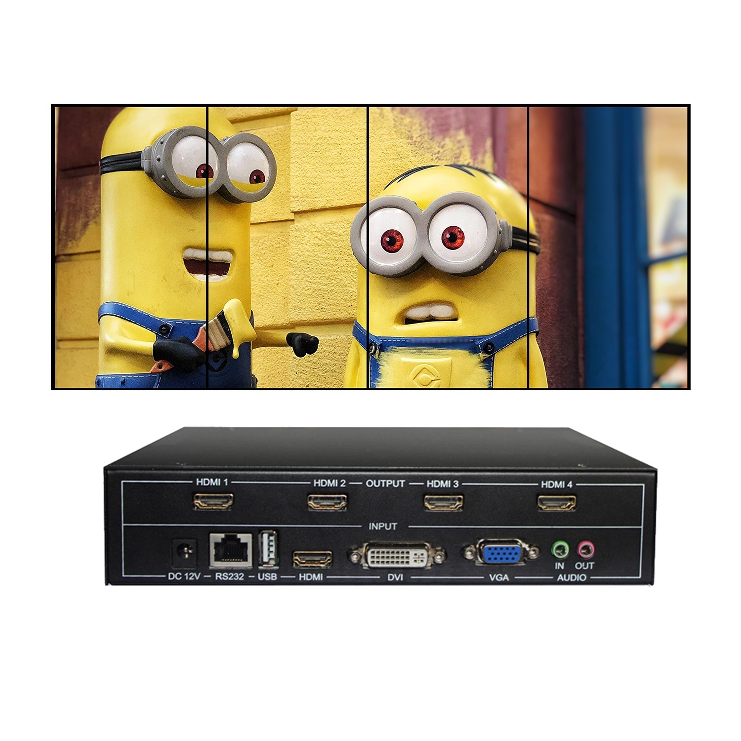 AVI HDMI 2x2 Video wall 1080P - HDMI Matrix - All Products - AVI